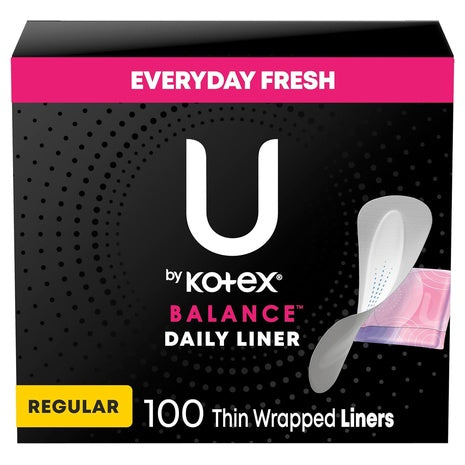 100 U by Kotex Balance Daily Liners