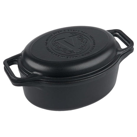 Victoria 6 Qt Cast Iron Oval Dutch Oven & Skillet
