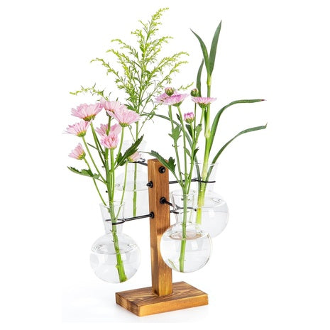 Plant Propagation Station with Wood Stand