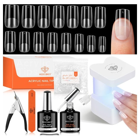 Nail Gel Kits With Glue And LED Lamp