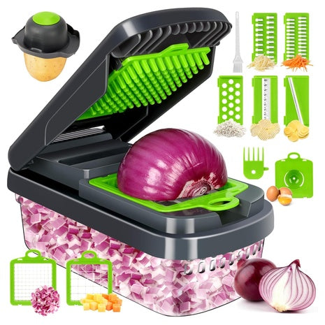 12-in-1 Vegetable Chopper with 7 Blades