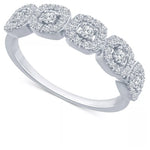 Diamond Halo Cluster Ring