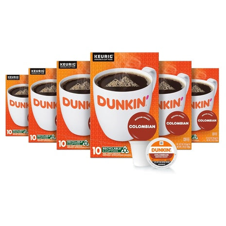 60 Dunkin’ Colombian Medium Roast Coffee Pods