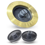 3-in-1 Universal Kitchen Sink Stopper & Strainer Set