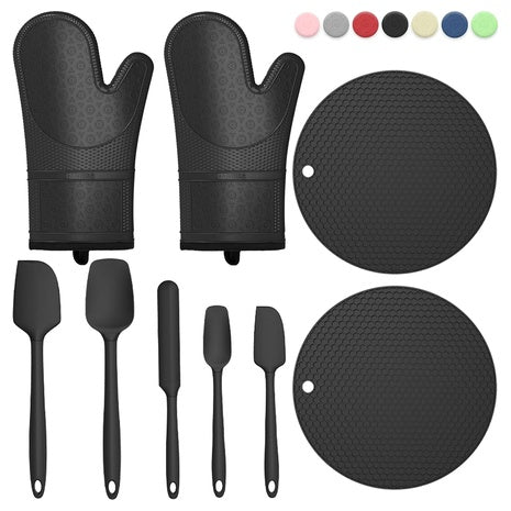 Oven Mitts, Hot Pads & 5 Spatulas