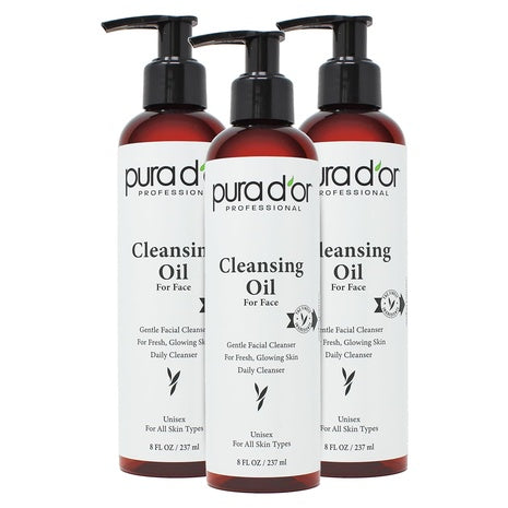 3-Pack Pura D'or Cleansing Oil (8 Oz)