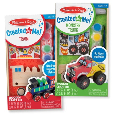 Melissa And Doug Created By Me Paint Your Own Wooden Vehicles Craft Kit