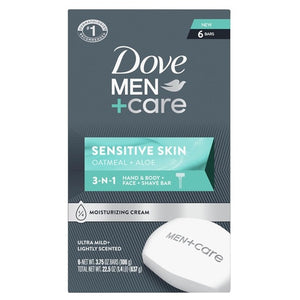 6 Dove Men Care 3-in-1 Sensitive Skin Bars