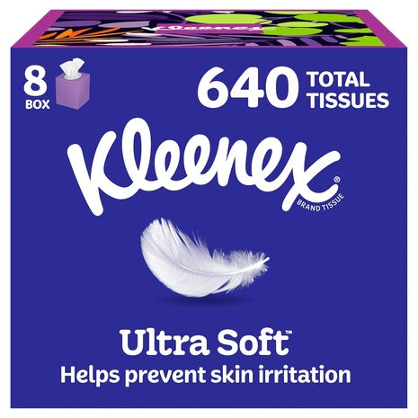 8 Cube Boxes Kleenex Tissues