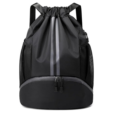 Drawstring Water-Resistant Backpack with Shoe Compartment