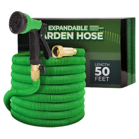 50ft Expandable Garden Hose With 8 Nozzle