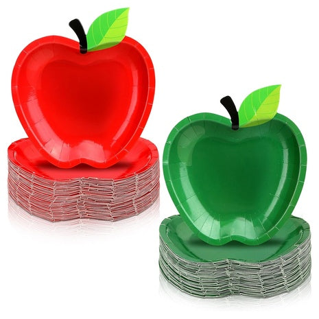 100-Pack Apple Shaped Paper Plates