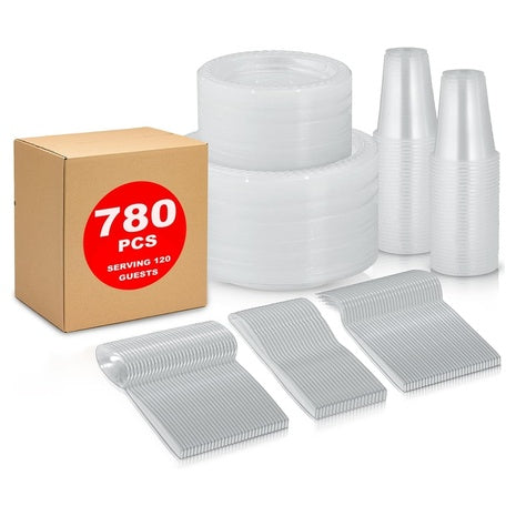 780 Piece Disposable Dinnerware Set