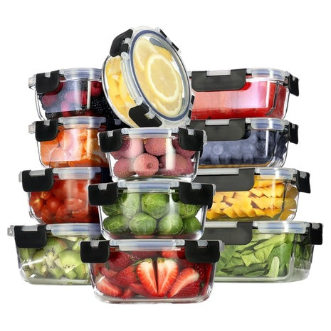 24-Piece Ivy Bronx Glass Storage Containers With Lids