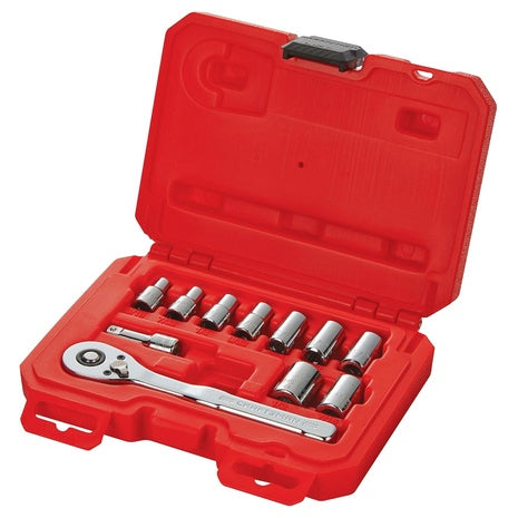 11-Piece Craftsman 1/4" Drive SAE 6 Point Socket And Ratchet Set