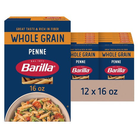12-Boxes of Barilla Whole Grain Penne Pasta