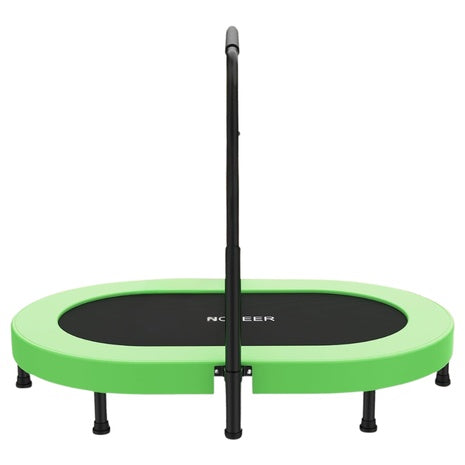 56" Double Mini Kids Trampoline W/ 5-Level Adjustable Handle