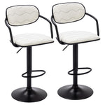2 Adjustable Height Swivel Bar Stools