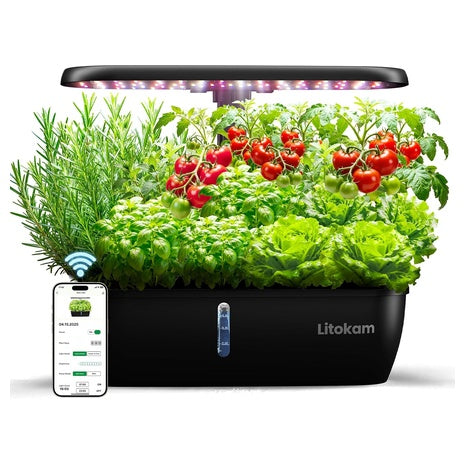 15-Pod Indoor Hydroponic Herb Garden Kit with Smart App
