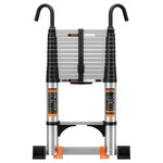 330lb Telescoping Aluminum Ladder with Stabilizer Bar