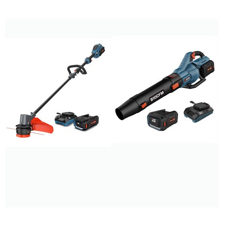Senix 60V Cordless 16" String Trimmer + Handheld Leaf Blower Kit