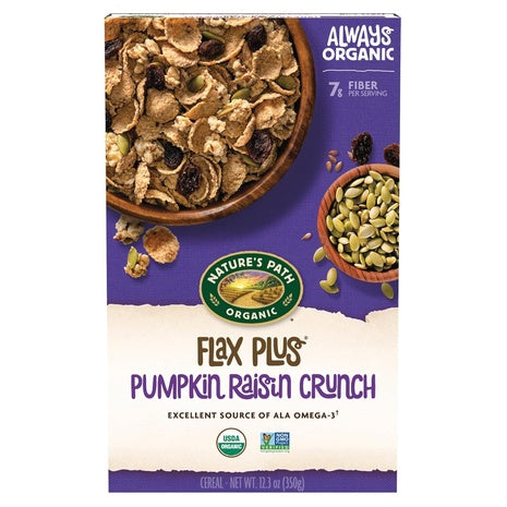 12-Pack Nature’s Path Organic Flax Plus Pumpkin Raisin Crunch Cereal (12.3oz)