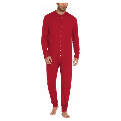 Ekouaer Men's One Piece Thermal Pajama
