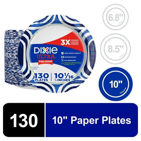 130 Dixie Ultra Large Paper Plates