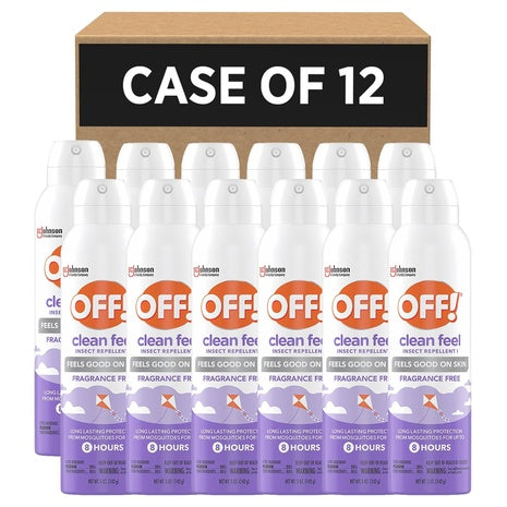 12-Pack OFF! Clean Feel Insect Repellent Spray (5oz)