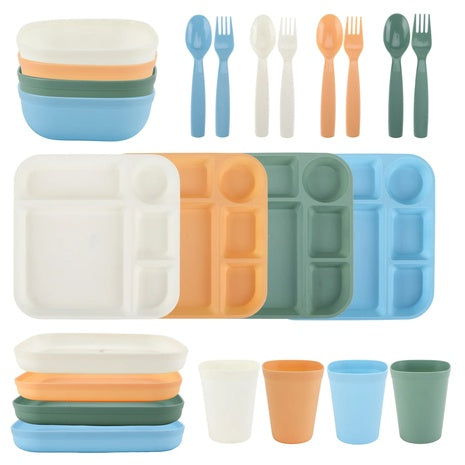 24-Piece Kids Dinnerware Set (3 Colors)