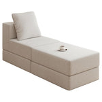 Modular Boneless Cloud Sectional Sofa With Ottoman
