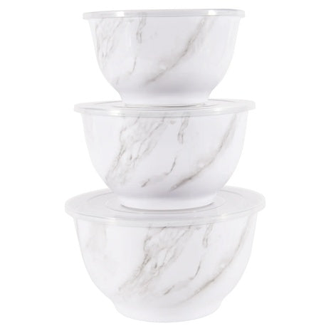 6-Piece Melamine Serving Bowl Set w/ Lids