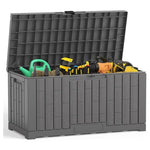 60-Gallon Lockable Resin Outdoor Storage Box with Handles