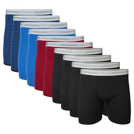 10-Pack Gildan Men’s Boxer Briefs