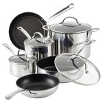 10-Piece Farberware Millennium Stainless Steel Nonstick Cookware Set