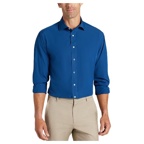 1905 Collection Traditional Fit Spread Collar Solid 4-Way Stretch Shirt