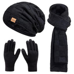 Winter Beanie Scarf Touchscreen Gloves Set (5 Colors)