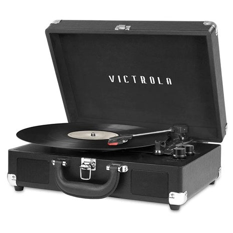 Victrola Vintage Bluetooth Portable Suitcase Record Player with Built-in Speakers