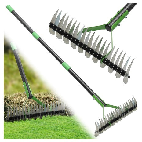 Lilyvane 51" Heavy Duty Lawn Thatching Rake