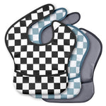 3 Waterproof Baby Feeding Bibs with Catch-All Pockets (10 Colors)
