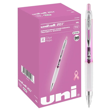 36 Uniball Pink Ribbon Gel Pens