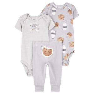 Baby 3-Piece Milk & Cookies Little Character Set