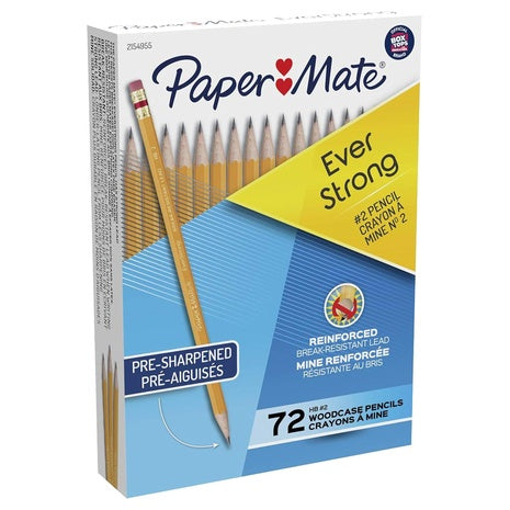 72 Paper Mate EverStrong #2 Pencils