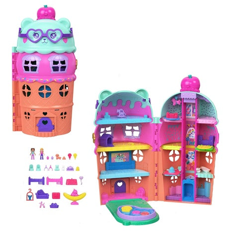 Polly Pocket Gelato House Playset with 25+ Accessories