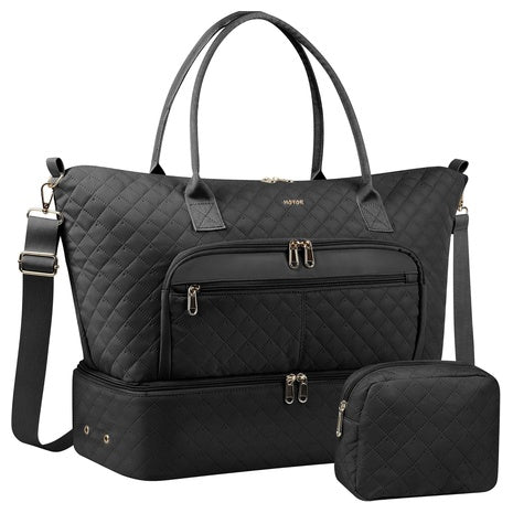 Travel Duffle Bag with Shoe Compartment & Toiletry Pouch