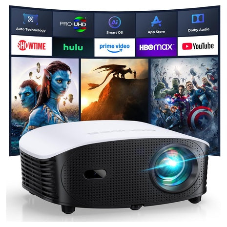 Smart Mini 4K Home Theater Projector with WiFi and Bluetooth