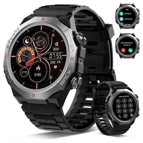 Atheewon Heart Rate Sleep Monitor Military SmartWatch
