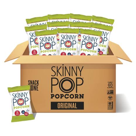 12 Bags Of SkinnyPop Original Popcorn (1 oz)