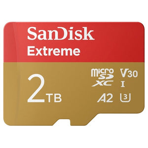 2TB SanDisk Extreme U3 microSDXC UHS-I Memory Card w/ Adapter