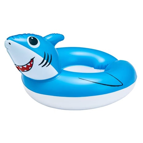 Bluescape Blue Shark Split Inflatable Swim Ring Pool Float